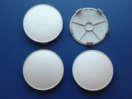 Set van 4  zilvergrijze naafdoppen, buitenmaat 68 mm en klemmaat 65,5 mm