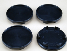 Set van 4 zwarte naafdoppen, buitenmaat 65 mm en klemmaat 56 mm