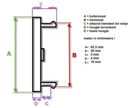 Set van 4 zwarte naafdoppen, buitenmaat  66 mm en klemmaat 56 mm