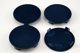 Set van 4 zwarte naafdoppen, buitenmaat 60 mm en klemmaat 55 mm