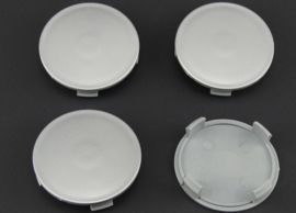 Set van 4  zilvergrijze naafdoppen, buitenmaat 75 mm en klemmaat 72,5 mm
