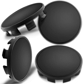 Set van 4 zwarte naafdoppen buitenmaat 68 mm en klemmaat 65,5 mm