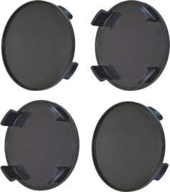 Set van 4 zwarte naafdoppen buitenmaat 68 mm en klemmaat 65 mm