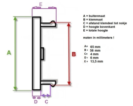 Set van 4 zwarte naafdoppen, buitenmaat 65 mm en klemmaat 56 mm