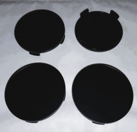 Set van 4 zwarte naafdoppen buitenmaat 68 mm en klemmaat 65 mm