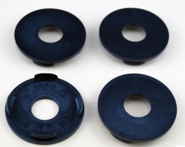 Set van 4 zwarte naafdoppen, buitenmaat 54 mm en klemmaat 50 mm