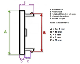 Set van 4 grijze naafdoppen, buitenmaat doorsnede 64,5 mm en klemmaat 48 mm