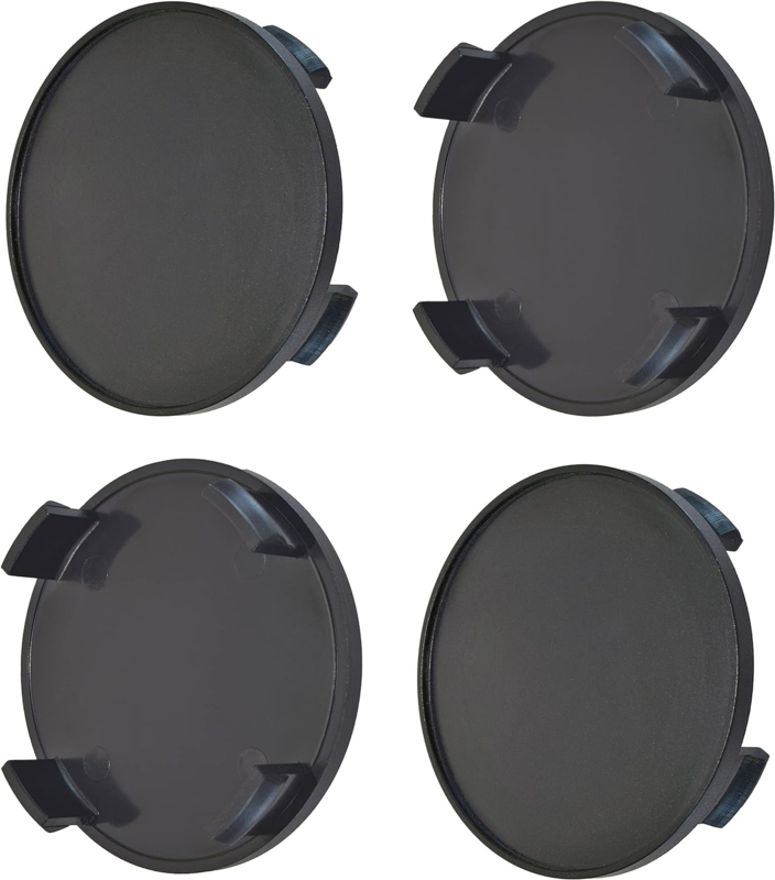 Set van 4 zwarte kunststof naafdoppen buitenmaat 68,2 mm en klemmaat 65 mm