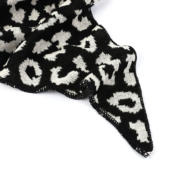 Sjaal driehoek Panter Zwart/Wit