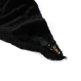 Teddy Sjaal met gesp Zwart