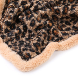 Panter Teddy Sjaal met gesp Roze/Camel