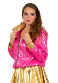 Pluche glamour jasje Panter/Pink
