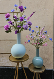 Vaas Pip Studio 42 cm Lichtblauw/Groen met zijdebloemen