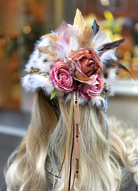 Luipaard bontmuts bloemen Oudroze