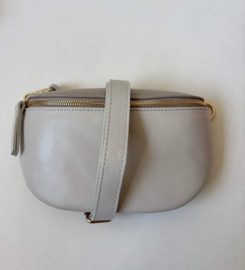 Leren Crossbody bag Colorblock Beige