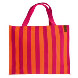 Shopper Oranje/Pink streep