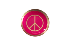 Love Plate "Peace" Pink 10 x 10