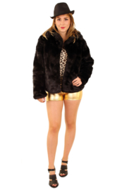 Bontjas Fake Fur Zwart