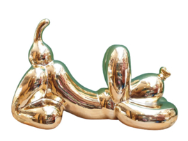 Balloon dog  liggend Goud