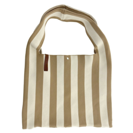 Shopper Beige/Kaki streep