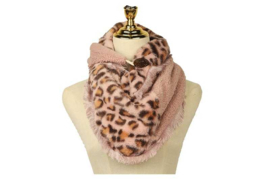 Panter Teddy KIDS-Sjaal met gesp Zachtroze