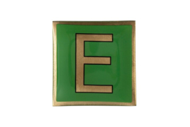 Love Plate "E" Groen 10 x 10