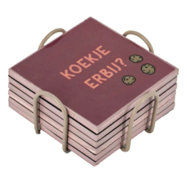 Set onderzetters met rekje Koffie