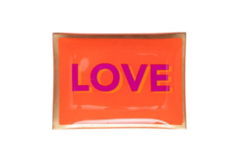 Love Plate "Love" Orange 10 x 14