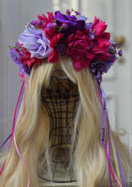 Bloemenband Fuchsia/Paars