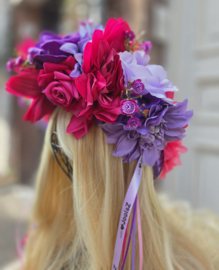 Bloemenband Fuchsia/Paars