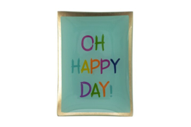 Love Plate "Oh Happy Day"  Aqua 10 x 14