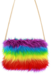Pluche tasje Regenboog