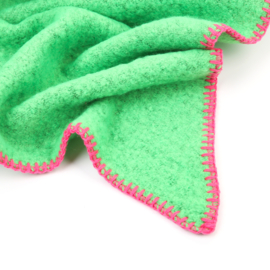 Sjaal rechthoek Groen/Roze