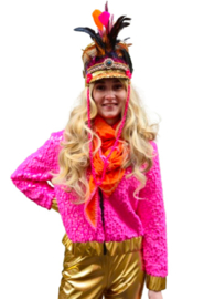 Pluche glamour jasje Panter/Pink