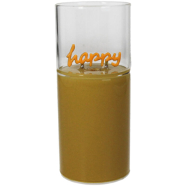 Led lampje Geel Happy 15 cm