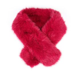 Bontkraag/Sjaal Rood/roze
