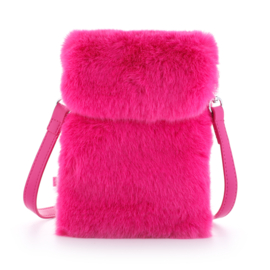 Faux fur tasje Pink