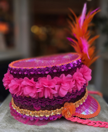 Hoge Fanfare pet Pink/Orange