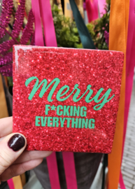 Tegeltje Merry F*cking Everything 10 x 10 cm