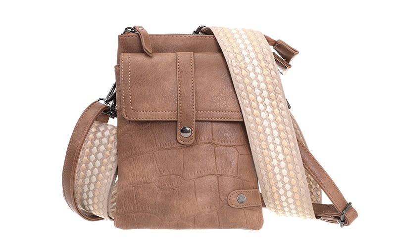 Telefoon-schoudertasje Tyler Camel