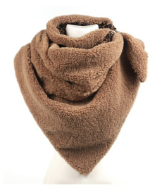 Teddy triangel sjaal Camel Panter
