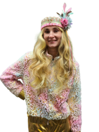 Pluche glamour jasje Panter/Pastel