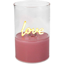 Led lampje Roze Love 10 cm