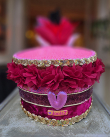 Hoge Fanfare pet Bordeaux/Pink
