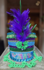 Hoge Fanfare pet Purple/Green