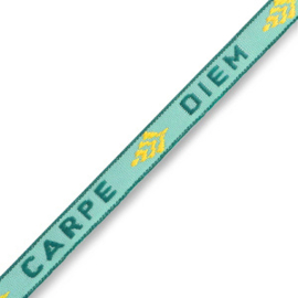 Festivalbandje;  "CARPE DIEM" TURQUOISE-GREEN