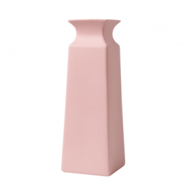 Vaasje Roze Klei vierkant 20 cm