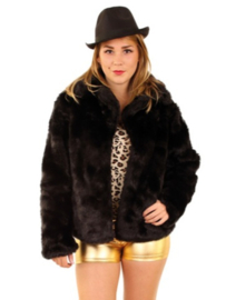 Bontjas Fake Fur Zwart