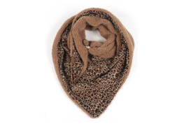 Teddy triangel sjaal Camel Panter
