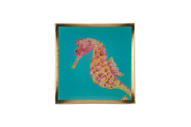 Love Plate "Sea Horse" Blue 10 x 10